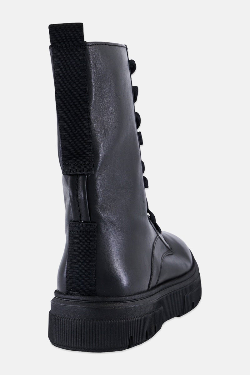 GEOX Women Isotte Lace Up Ankle Boots, Black - Image 3